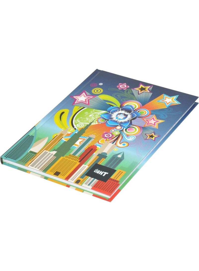 FIS 5-Piece Light Hard Cover Notebook, Single Ruled, (100 Sheets), A5 Size - LINBA51608 - Image 2